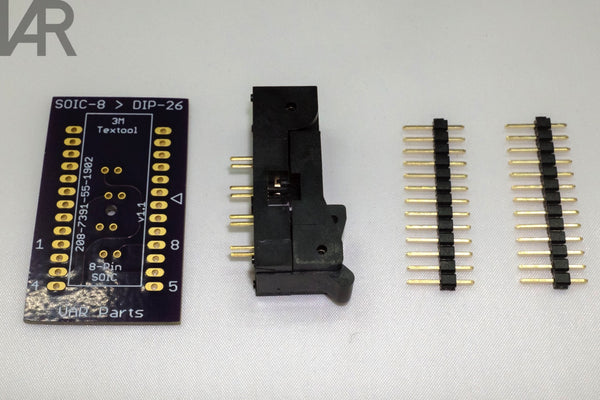 VAR Parts' SOIC-8 Socket to DIP-16 Adapter v1.1